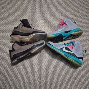 BEATER /PROJECT Nike Bundle LeBron 9 PS Elite South Beach PE Sz 13 + Hyperflight